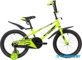 Велосипед Novatrack Extreme 18 (салатовый/черный, 2020)