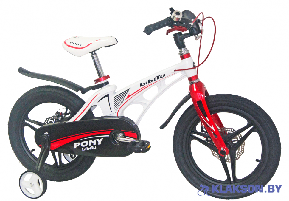 Велосипед Bibitu Pony D 16 (белый, 2021)