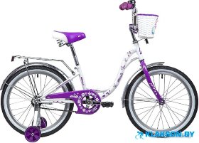 Велосипед Novatrack Butterfly 20 (белый/фиолетовый)