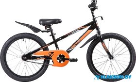 Велосипед Novatrack Juster 20 (черный/оранжевый)