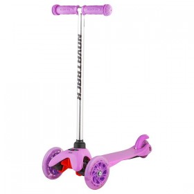 Самокат-кикборд Novatrack Disco-kids 100 фиолетовый 