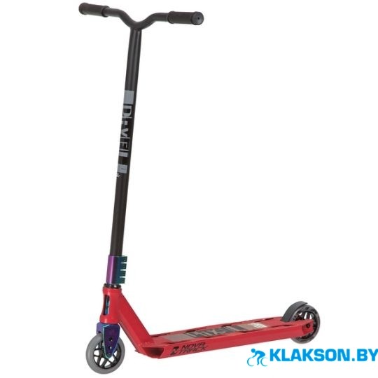 Самокат трюковый Novatrack Pixel Pro 110 mm (черный/красный)