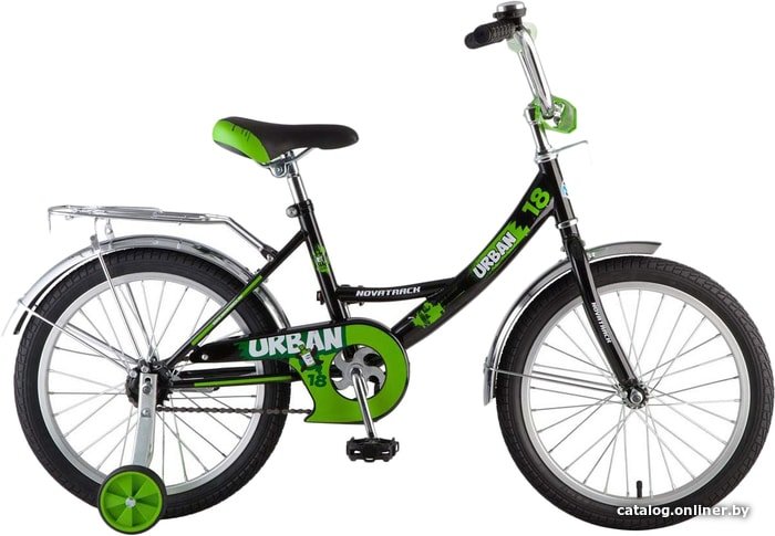 Велосипед Novatrack Urban 18 (черный/зеленый)