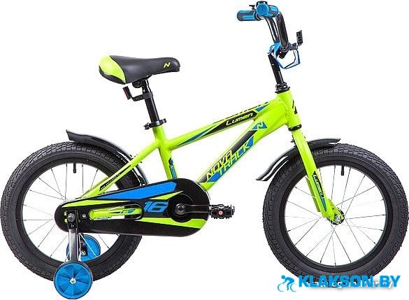 Велосипед Novatrack Lumen 16 (зеленый/черный)
