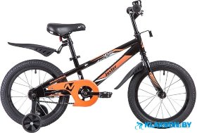 Велосипед Novatrack Juster 16 (черный/оранжевый)