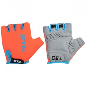 Перчатки STG AL-03-325 летние, оранжево-черные, на липучке, размер S